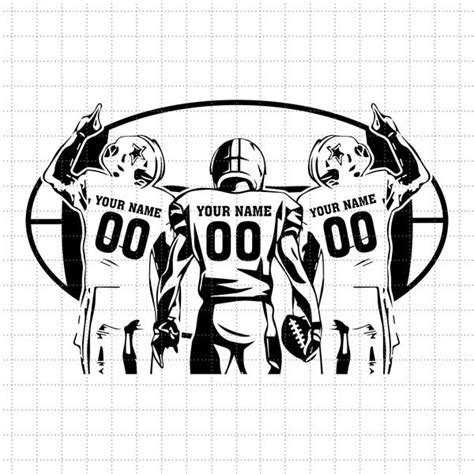 Football Players Svg Etsy