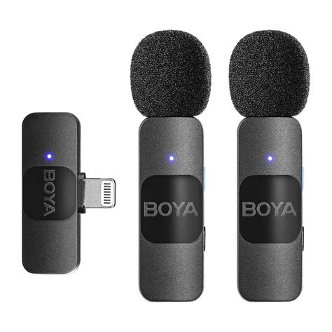 Boya By V Dual Wireless Lavalier Microphone For Iphone Ipod Ios