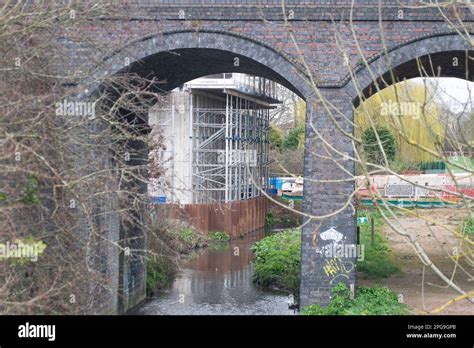 West Ruislip UK 21st March 2023 A New Bridge Being Built By HS2 In