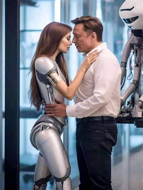 Bizarre photo of Elon Musk kissing robot baffles internet | Herald Sun