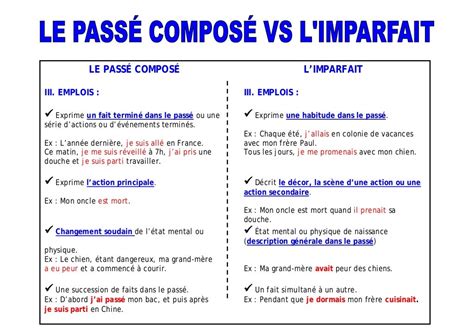 Alternance Passe Compos Et Imparfait