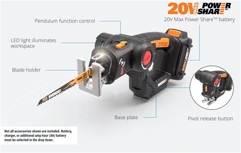 V Power Share Axis Cordless Reciprocating Jig Saw