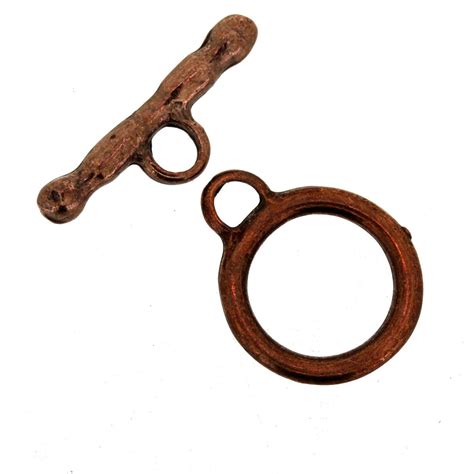 antique copper small toggle clasp