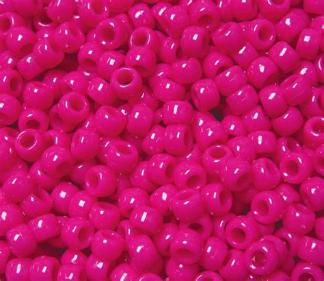 Neon Magenta Pony Beads