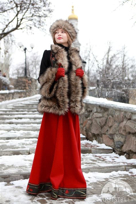 Short Fur Coat Russian Seasons With Hat And Muff Etsy