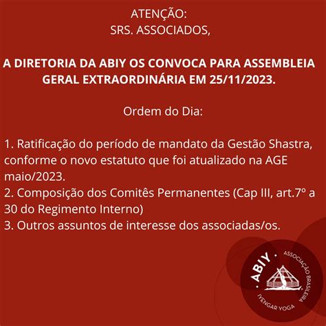 Atenção srs associados convocação para Assembleia Geral