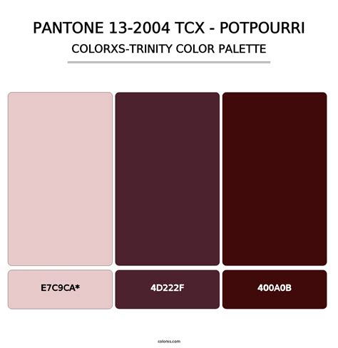 PANTONE 13 2004 TCX Potpourri Color Palettes Colorxs