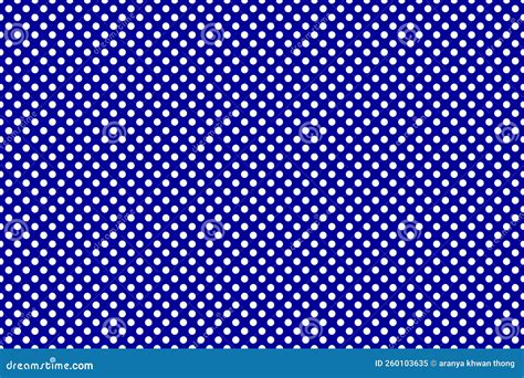 White Polka Dot Abstract Wallpaper On Blue Background Stock Image