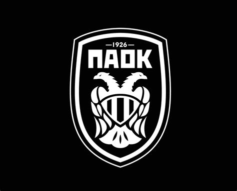 PAOK Thessaloniki Club Symbol Logo White Greece League Football