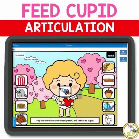 Digital Feed Cupid Articulation Boom Cards By Miss B Slp Tpt