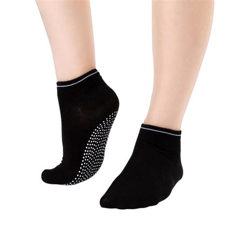 2 Pairs Non Slip Yoga Socks Women Cushioned Sole Grip Socks For Pilates Barre Women Fitness