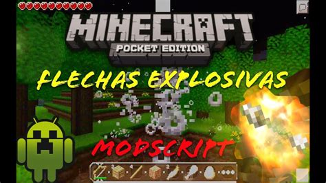 Minecraft Pe Mod Script Flechas Explosivas Youtube