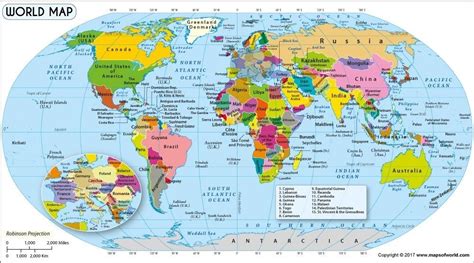 Printable World Map With Latitude And Longitude And Countries ...