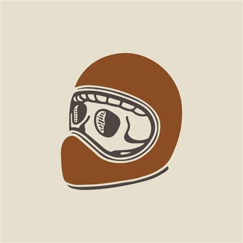 Premium Vector Skull Helmet Vector Illustration