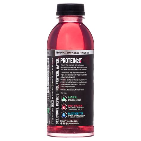 Protein2o Electrolytes 15g Whey Protein Infused Water Mixed Berry 169 Fl Oz Bottle Pack Of