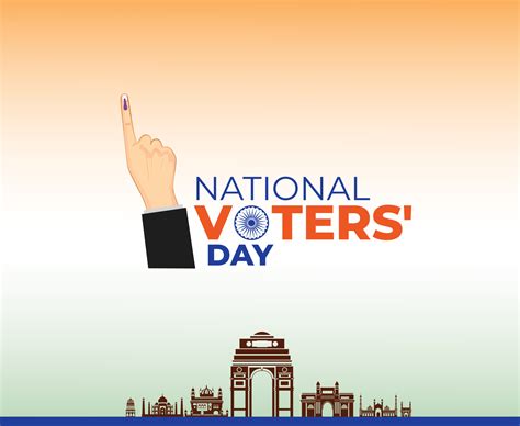 National Voters Day India Flag Color Background For Greeting Social