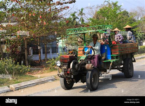 Local Transportation At Danubyu A Town On The Right West Bank Of The