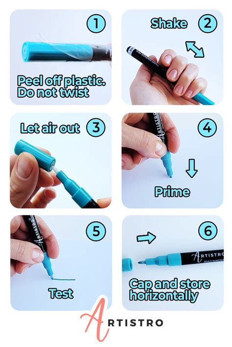 Useful Infographics Instruction How To Use Artistro Acrylic Markers