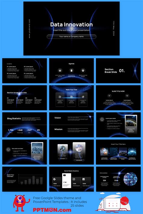 Data Innovation Free Presentation Background Design Google Slides