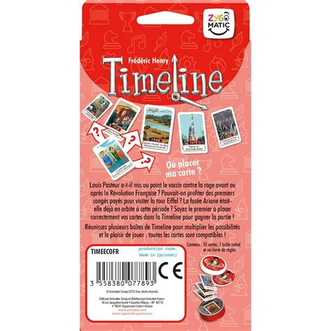 Jeu Asmodee Timeline Histoire De France Blister Eco