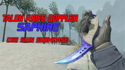 Talon Knife Doppler Factory New Sapphire CS2 Skin Showcase YouTube