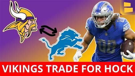 Breaking Minnesota Vikings Trade For Tj Hockenson From The Lions