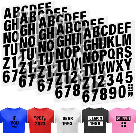 Amazon 5 Sheets 215 Pieces Iron On Letters And Numbers For