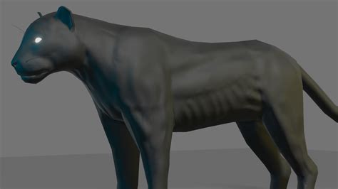 3D Model Low Poly Panther VR AR Low Poly CGTrader