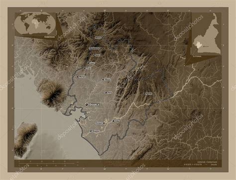 Litoral Regi N De Camer N Mapa De Elevaci N Coloreado En Tonos Sepia