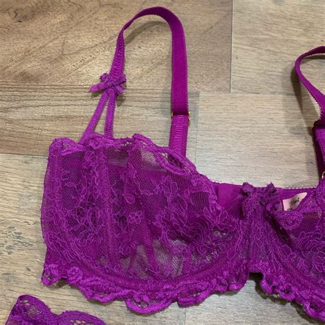 Agent Provocateur Purple Lace Love Demi Bra And Panty S Gem