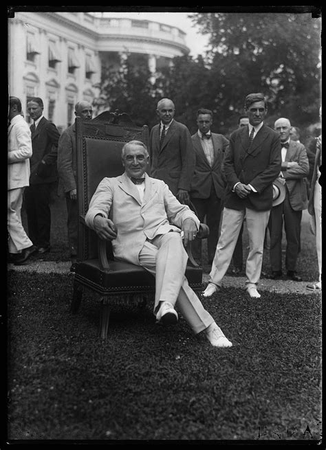 President Warren Harding Outside White House Washington D C 1921