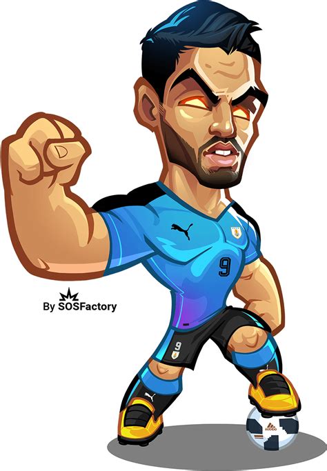 Luis Suarez Caricature Football Soccer Football Players Worldcup