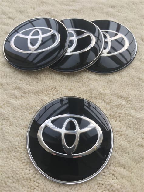 Toyota Wheel Center Hub Caps Stickers Mm Black Etsy