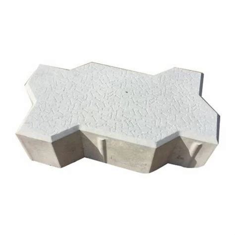 Grey Concrete Mm Zig Zag Interlocking Paver Block For Paving At Rs