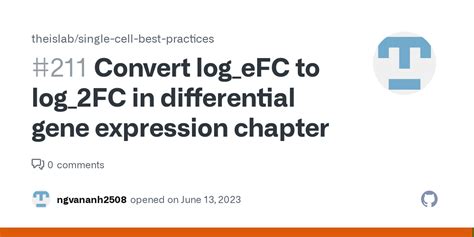 Convert Log EFC To Log 2FC In Differential Gene Expression Chapter