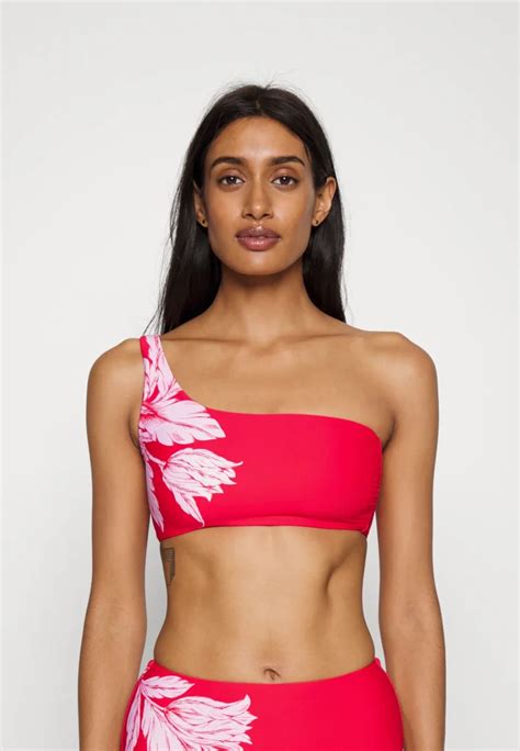 Seafolly Fleur De Bloom One Shoulder Bikini With Hipster Chilli