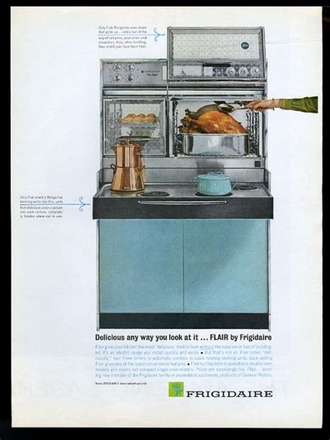 1963 Frigidaire Flair Blue Pull Out Range Vintage Appliances Mid