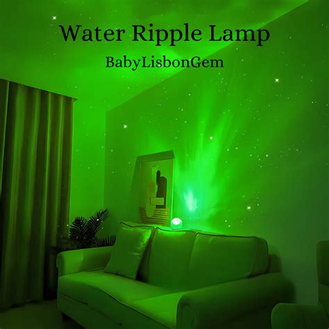 Spherical Ripple Lamp Northern Lights Lamp Water Ripple Night Light Relaxation Lamp Sunset Light