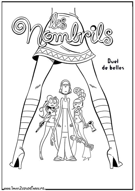 Coloriage Les Nombrils Bd Duel De Belles A Imprimer En Ligne