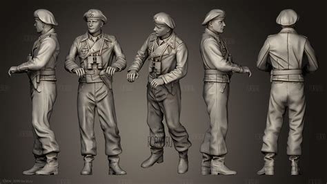 German Tank Crew Start Ww D Stl Model For Cnc