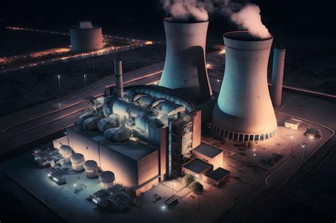 Premium Ai Image Futuristic Nuclear Power Plant Neural Network Ai