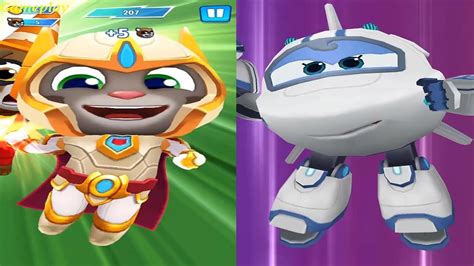 Talking Tom Hero Dash Platinum Tom Vs Super Wings Jett Run Android