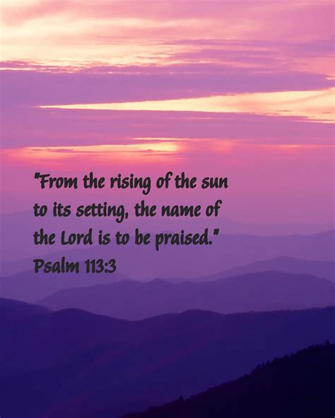 Psalm From The Rising Of The Sun To Its Setting Sunset Over The