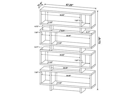 Reid Tier Open Back Bookcase White Quality Furniture Wa