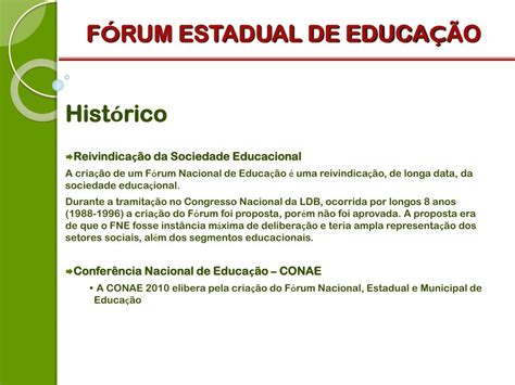 Ppt F Rum Estadual De Educa O Powerpoint Presentation Free