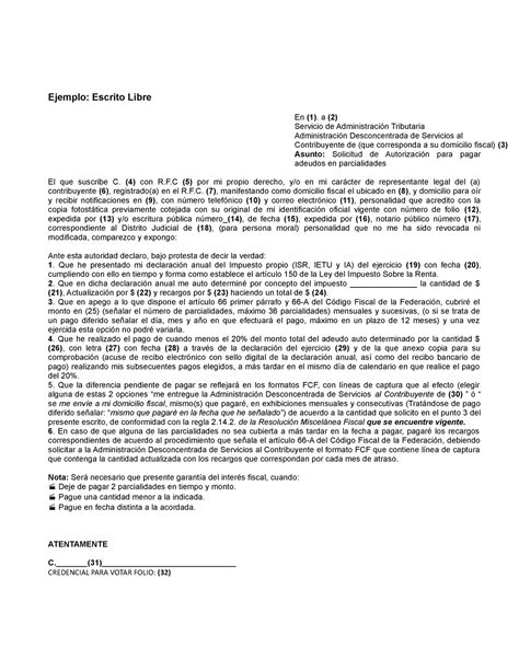 A Escrito Libre Bbb Ejemplo Escrito Libre En A Servicio