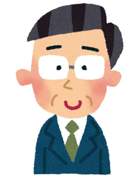 無料イラスト かわいいフリー素材集 おじさんのイラスト（中年男性）