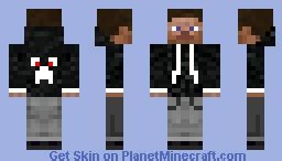 Black Hoodie Guy Minecraft Skin