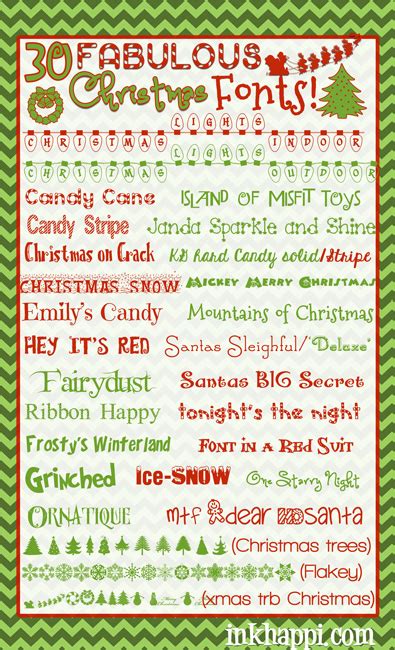 Christmas Fonts …30 favorite free fonts to download! - inkhappi