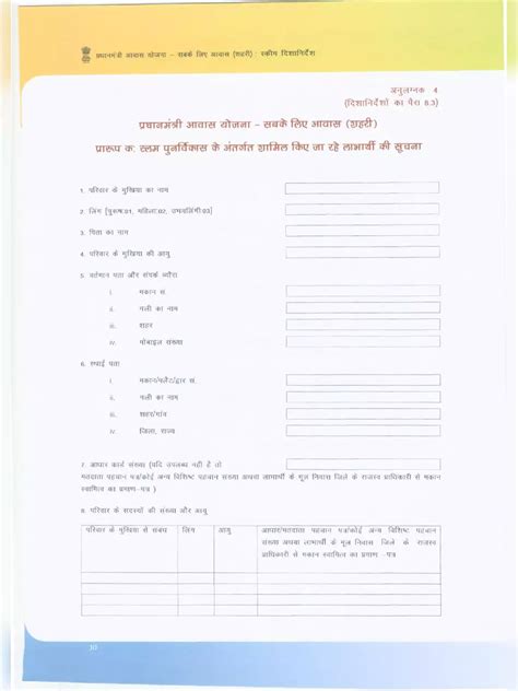 Pmay Application Form Hindi Pdf